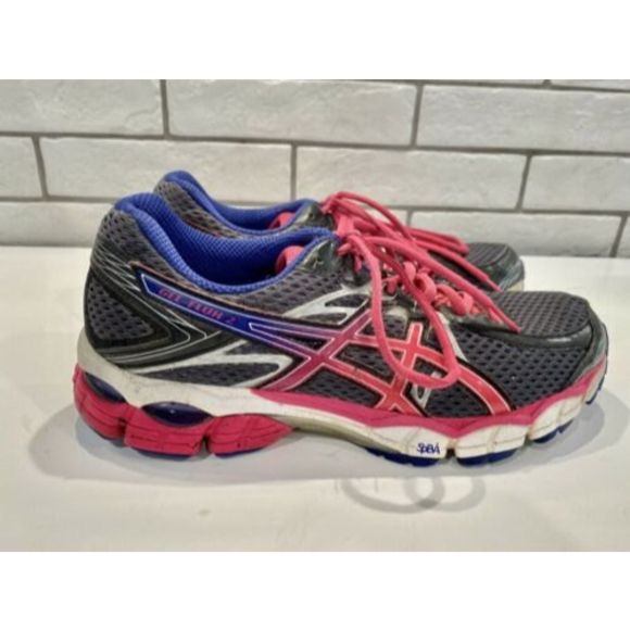 Asics Womens Gel-Flux‎ 2 Running Shoes Multicolor T568N Lace Up Low Top Mesh 10M - Picture 4 of 12
